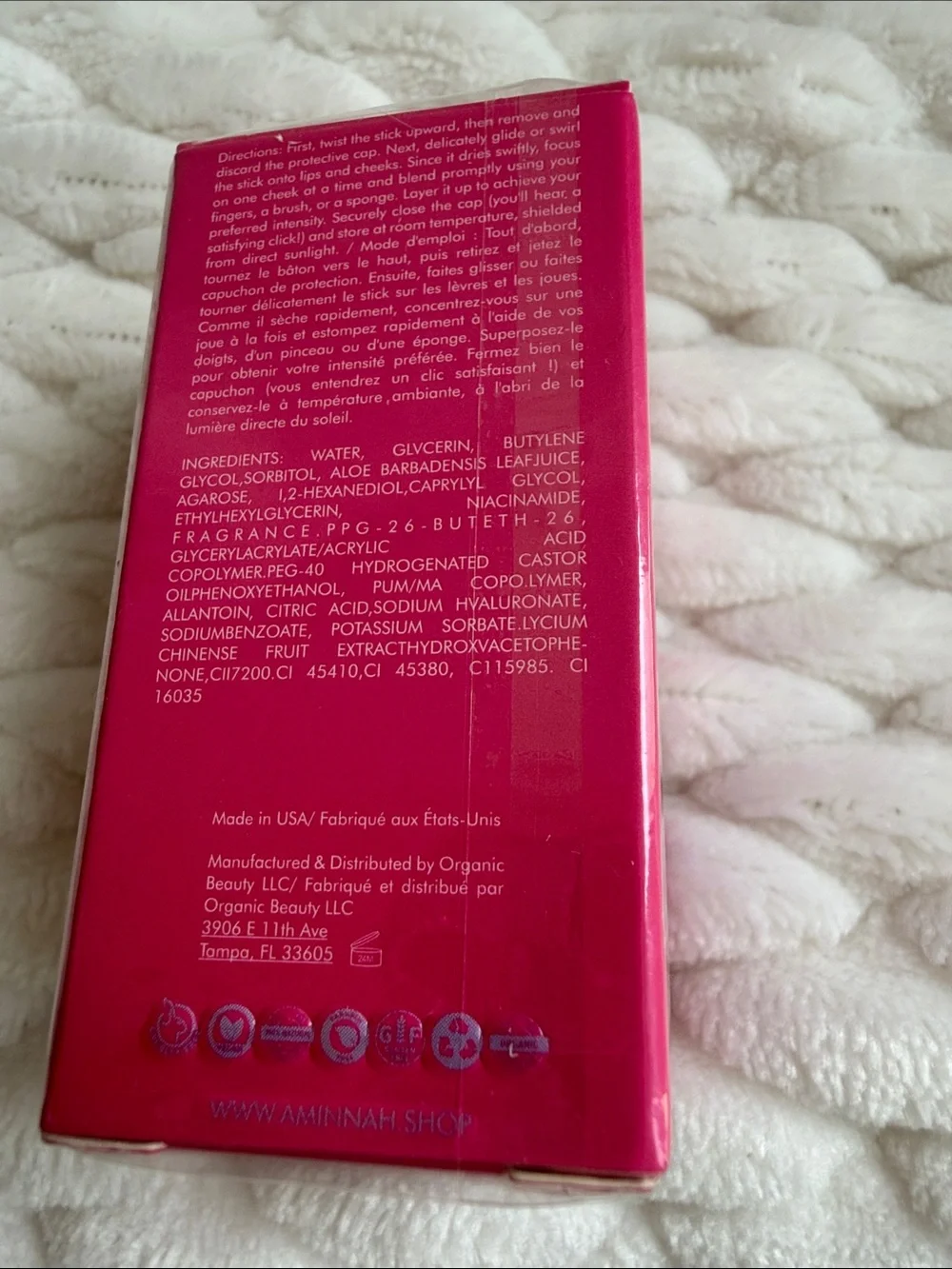 Aminnah Sprinkle Donut Lollipop Lips & Cheeks Tint - Hot Pink